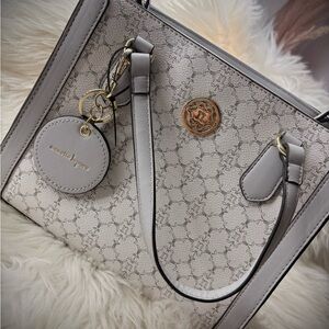 Nanette Lepore Gray Key & Card Holder